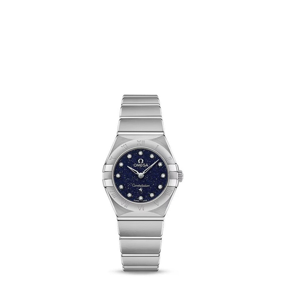 Đồng Hồ Omega Constellation Quartz 25 mm Nữ Xám Xanh Than